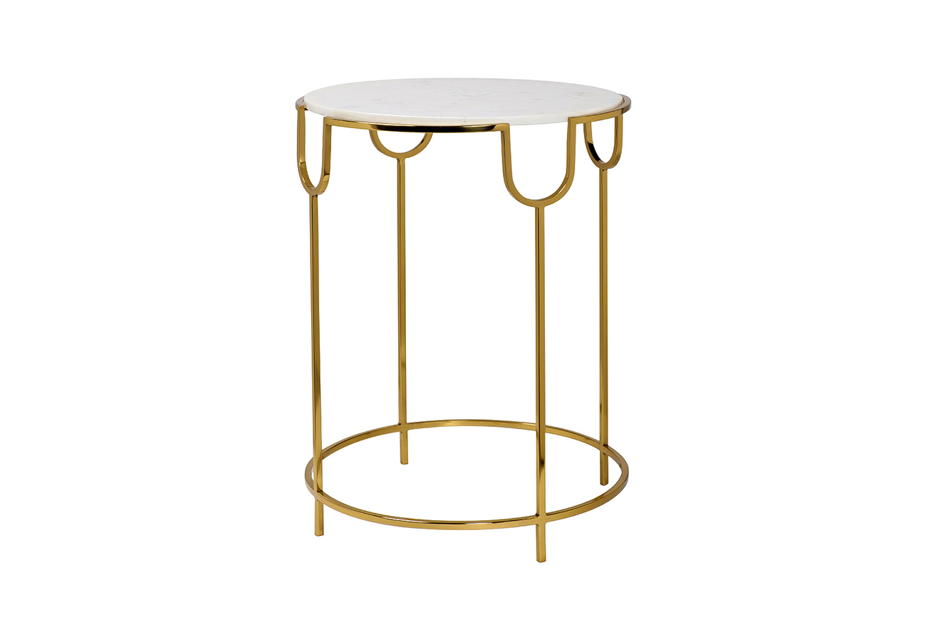 79MAL-7067 Стол журнальный с мраморной столешницей d45*60см_s2 1