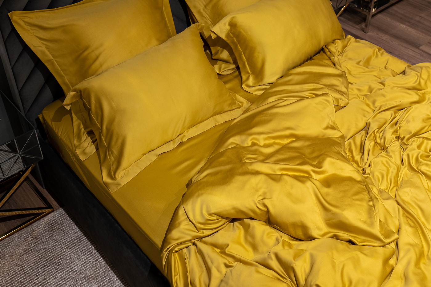 131SH-4222-PROS REZ SOPR GORCH Простыня на резинке Сопрано горчичный 180*200*30_s2 4