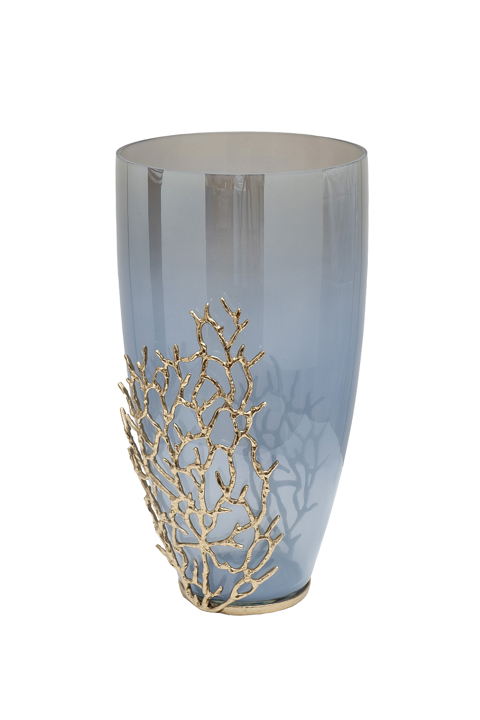 69-21373 Ваза декор.стеклянная «Коралл (Coral)» 20*19,5*37см_s2 1