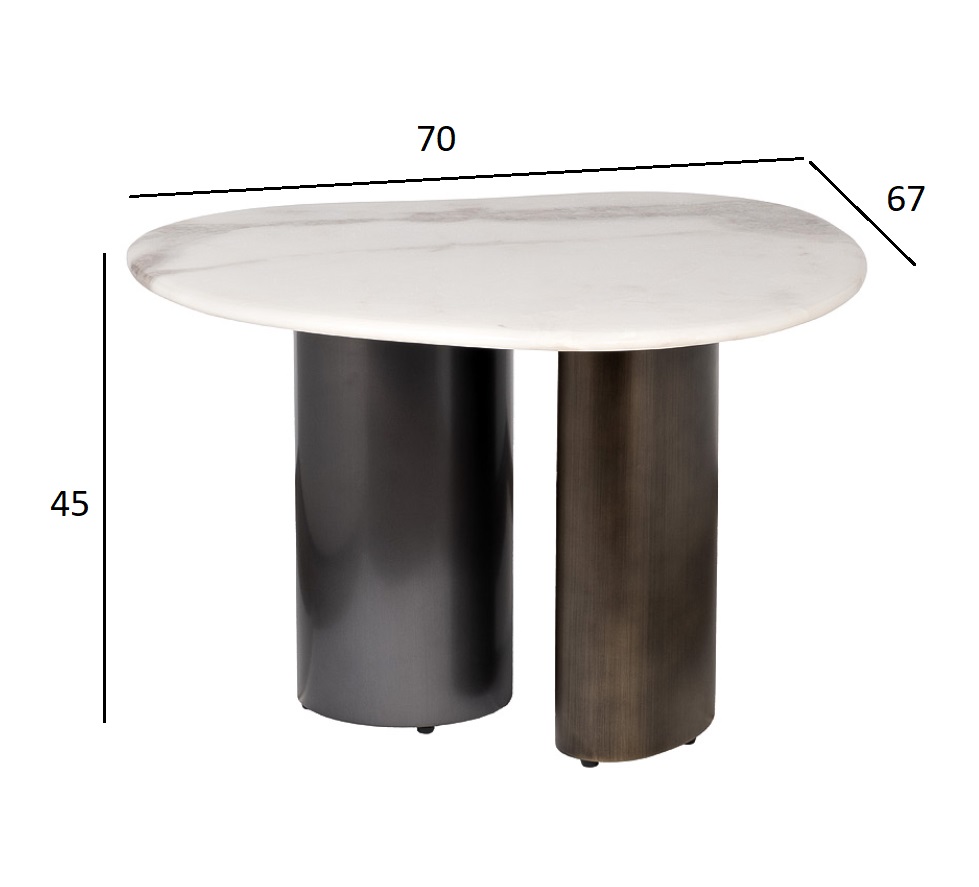 160KD-29200 Стол журнальный, мрамор Picasso 70*67*45см_s2 6