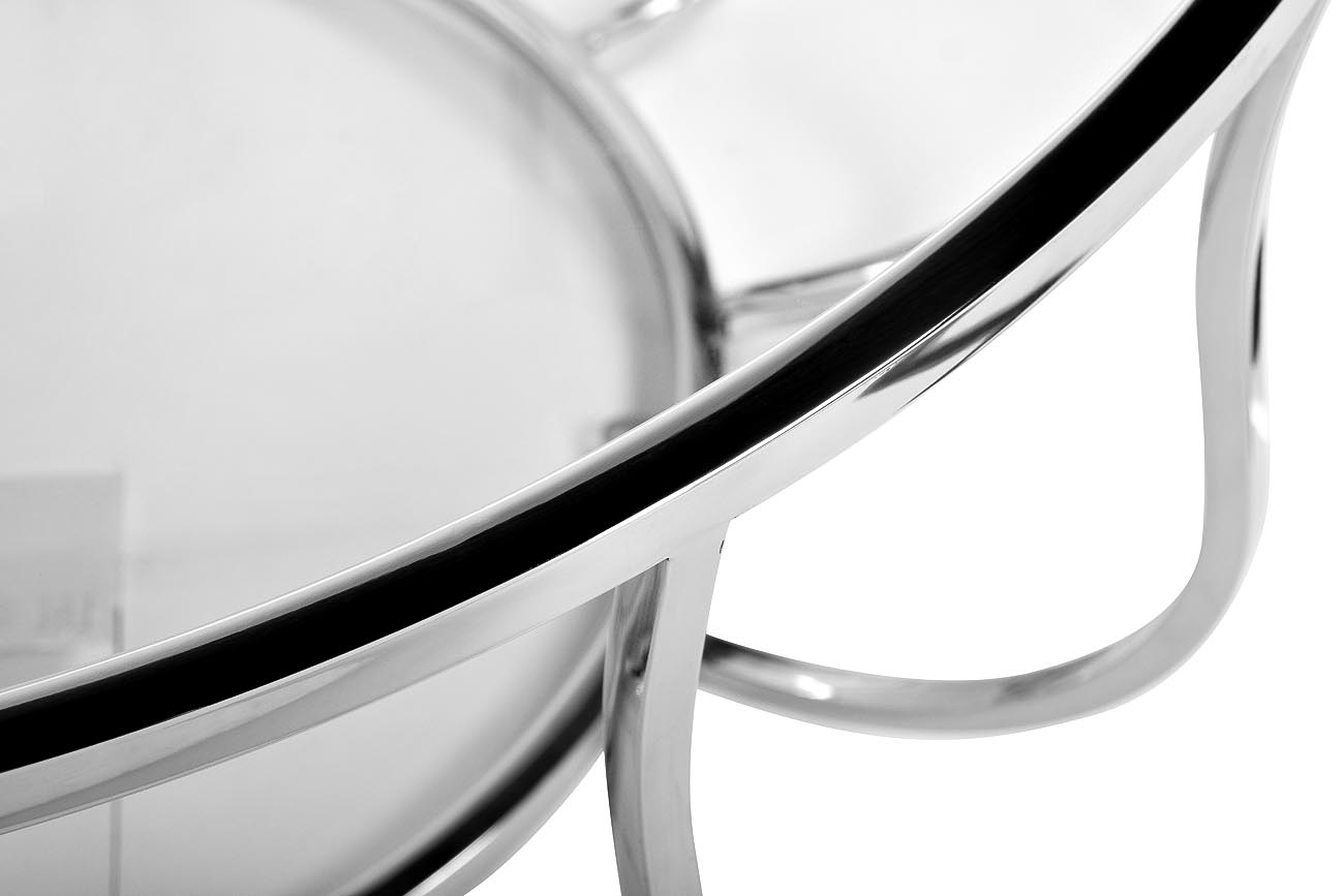 13RXCT4033-SILVER Стол журнальный стекло прозр./серебро d100*45_s2 3
