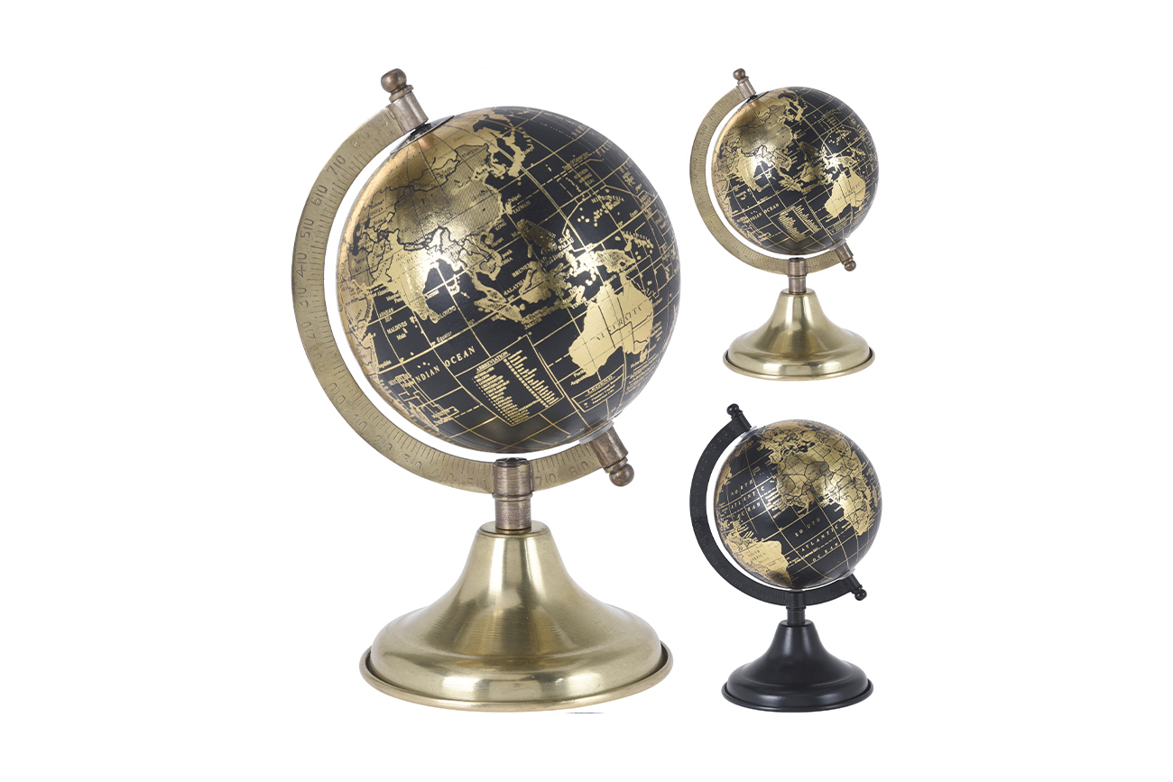 A54910220 Глобус на подставке черный/золотой d22*36см асс(2)_s2 1