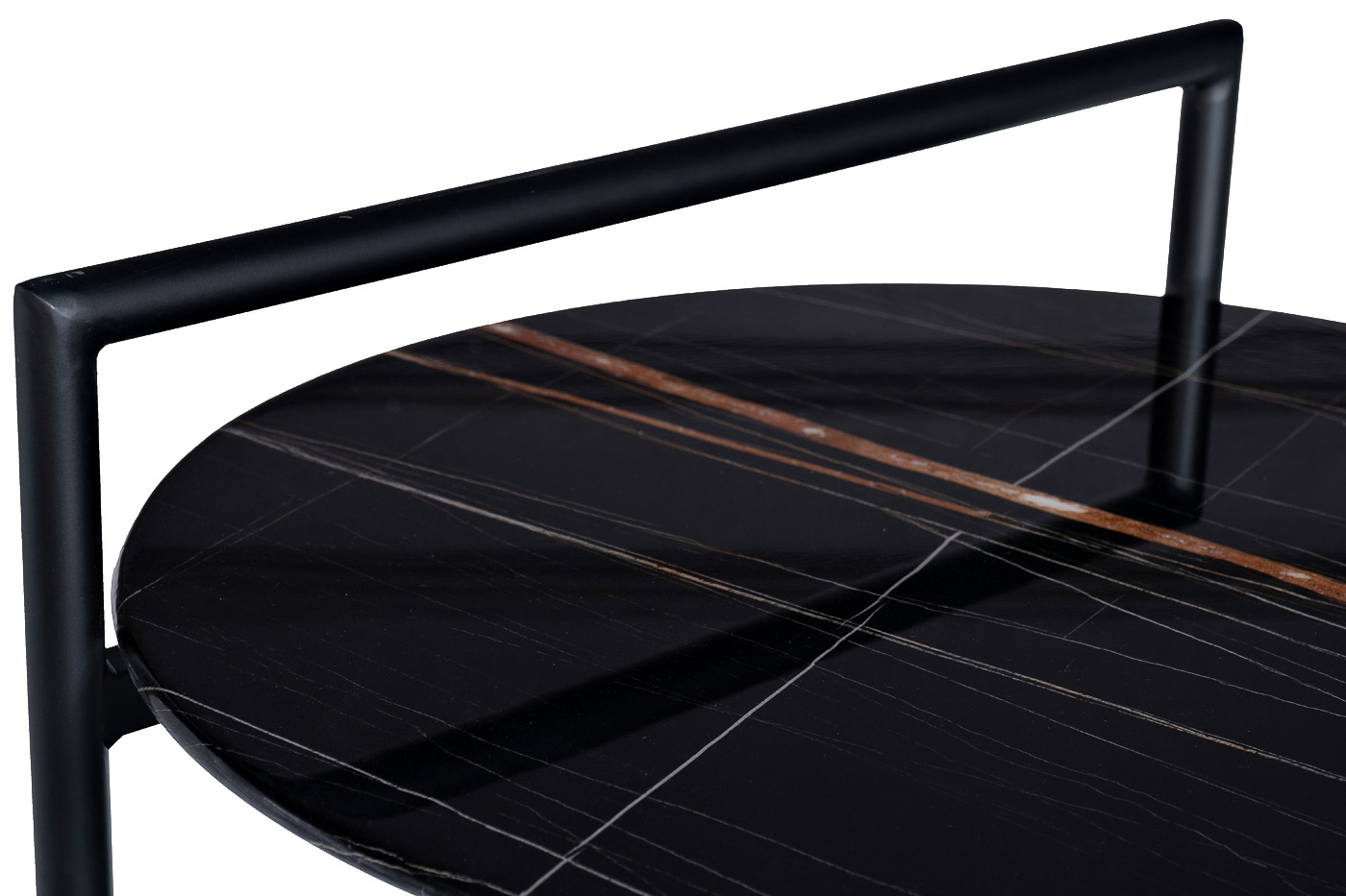 30B-872 BL Стол журнальный d80*45 с полкой, черный_s2 3