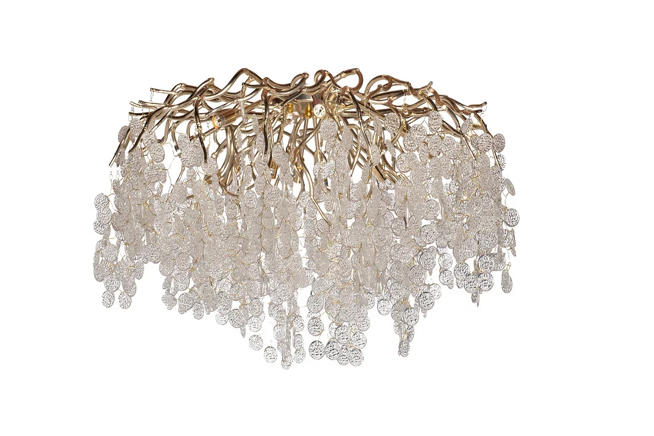 86-9018/600 Люстра Тенера (Tenera) круглая потолочн. d.60*h.40см, шампань_s2 1