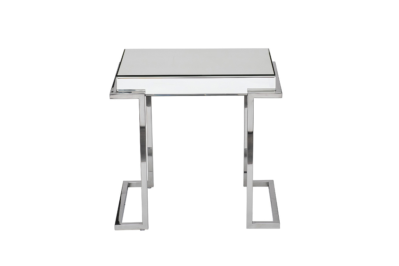 KFG130 Стол журнальный зеркальный, нерж.сталь хром 57*41*55см_s2 1