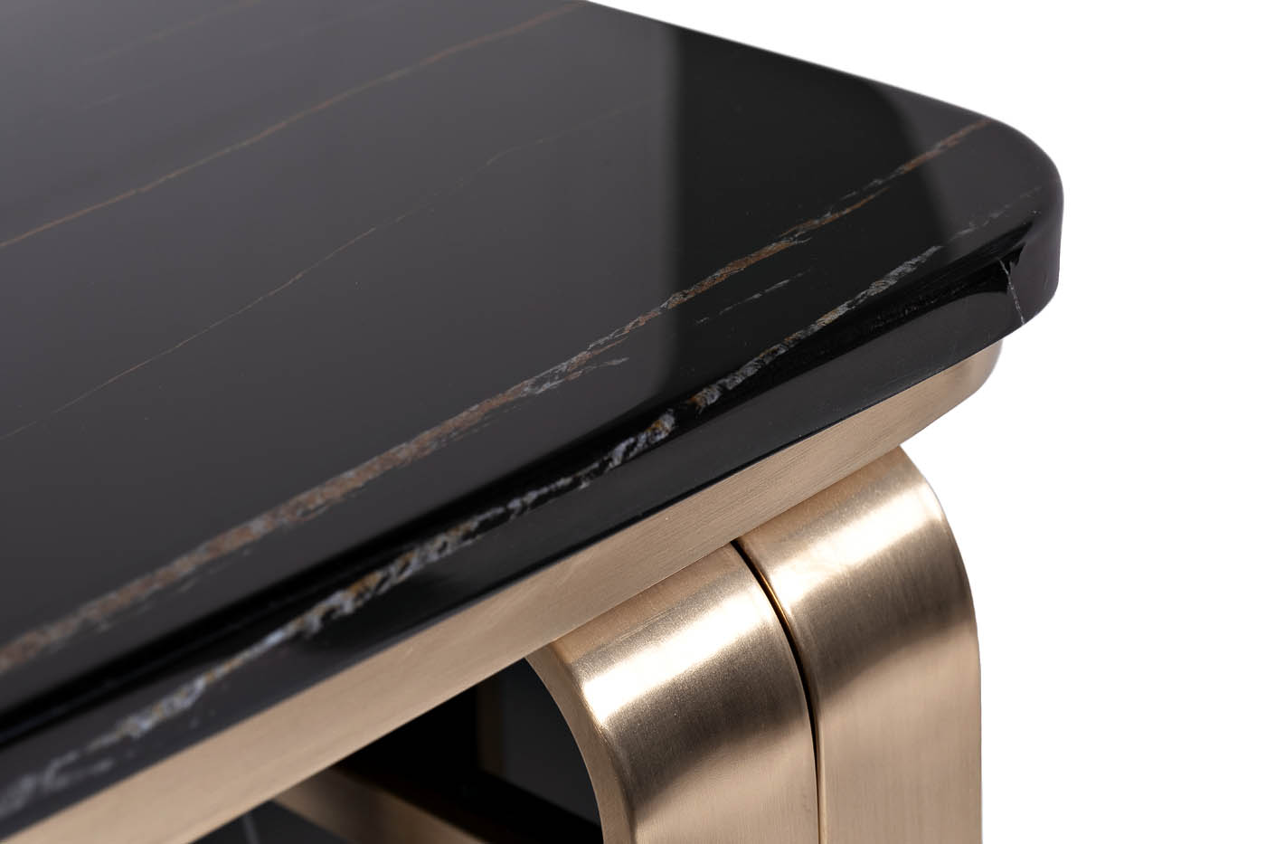 76AR-3183-STOL/ZH Стол журнальный иск. камень черный / золото 50*50*50см_s2 3