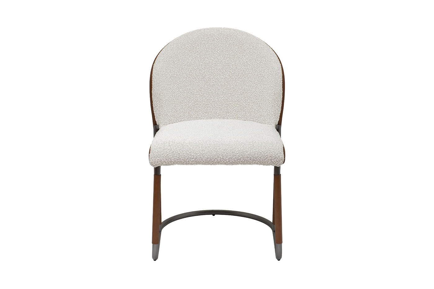 160KD-80070 Стул обеденный, экокожа кремовый/терракота 63*54*83см_s2 1