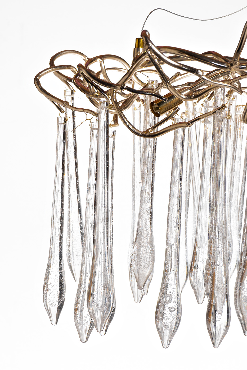 86-8035/800 Люстра круглая «Капли» d.80*h.50см, шампань_s2 2