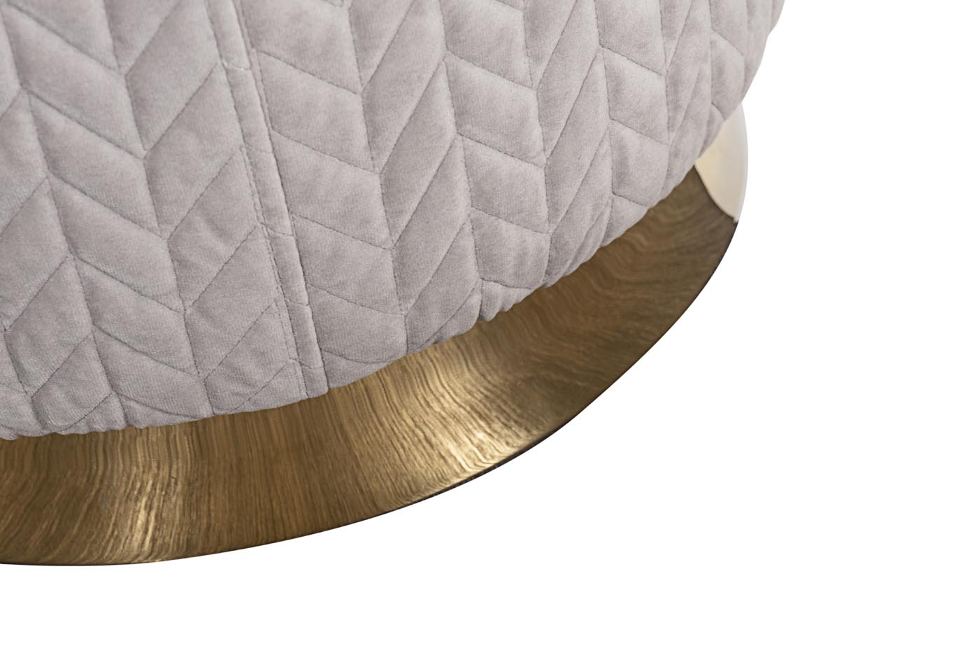 GY-BEN8143GOLD-LG Банкетка велюр светло-серый/золото d42*46см_s2 2