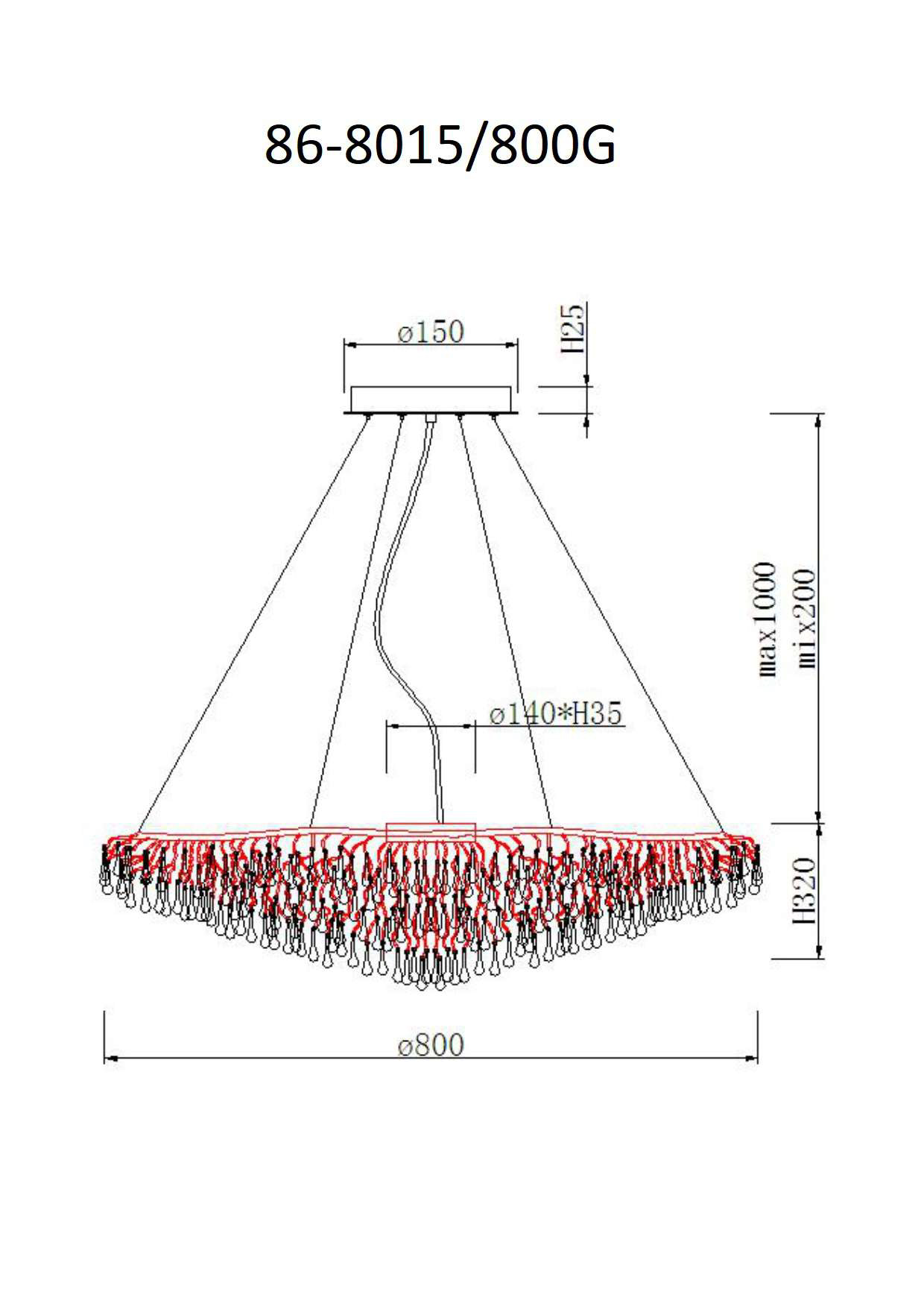 86-8015/800G Люстра d.80 h.32см, металл цвет шампань_s2 2