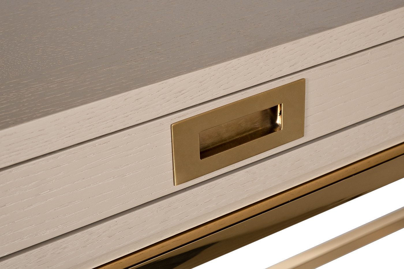 46AS-D4084-TP Стол письменный светлый шпон/золото 130*50*78см_s2 4