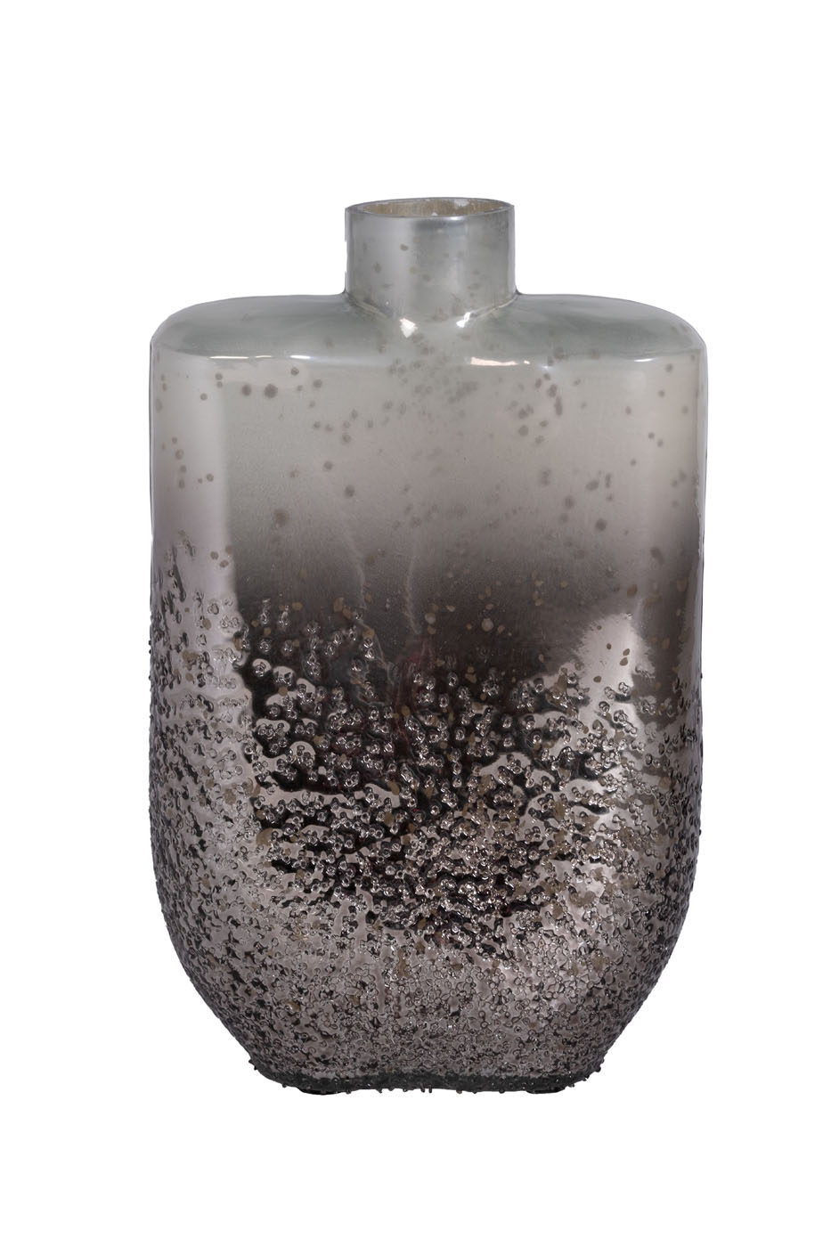 71PN-52209 Ваза декоративная стекл. серо-золотистая 16*9*25см_s2 1