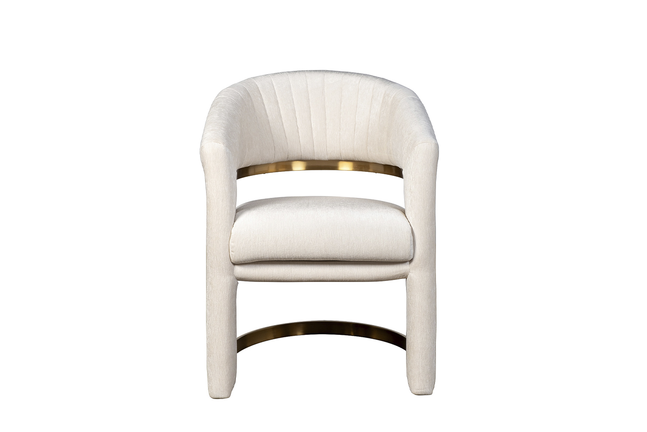 GY-08386 Стул велюр кремовый/матовое золото 67*66*85см_s2 1