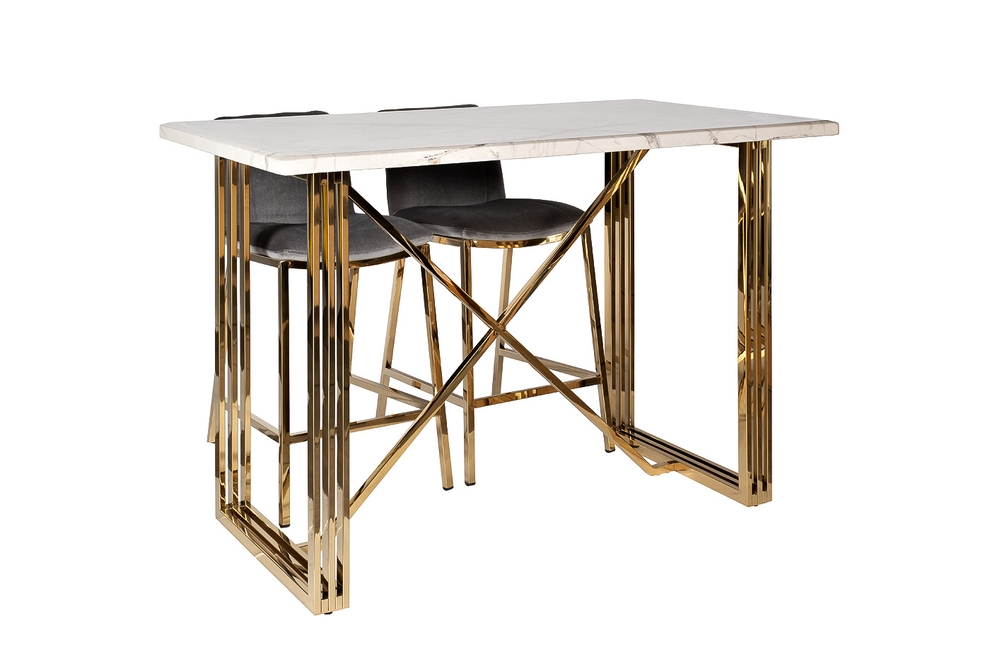 30C-DX-2091 GRE Стул барный велюр серый 42*53*88см_s2 8