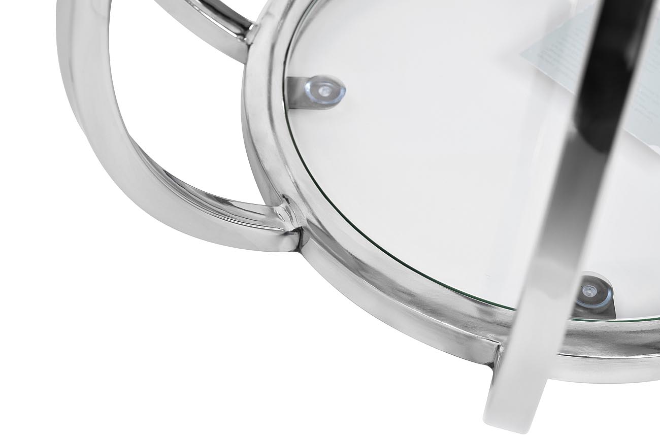 13RXET4037-SILVER Стол журнальный стекло прозр./серебро d50*60см_s2 3