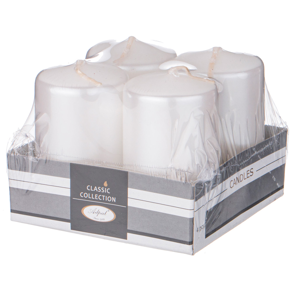 348-862 Набор свечей из 4 штук d4*7 см жемчужный_s2 2