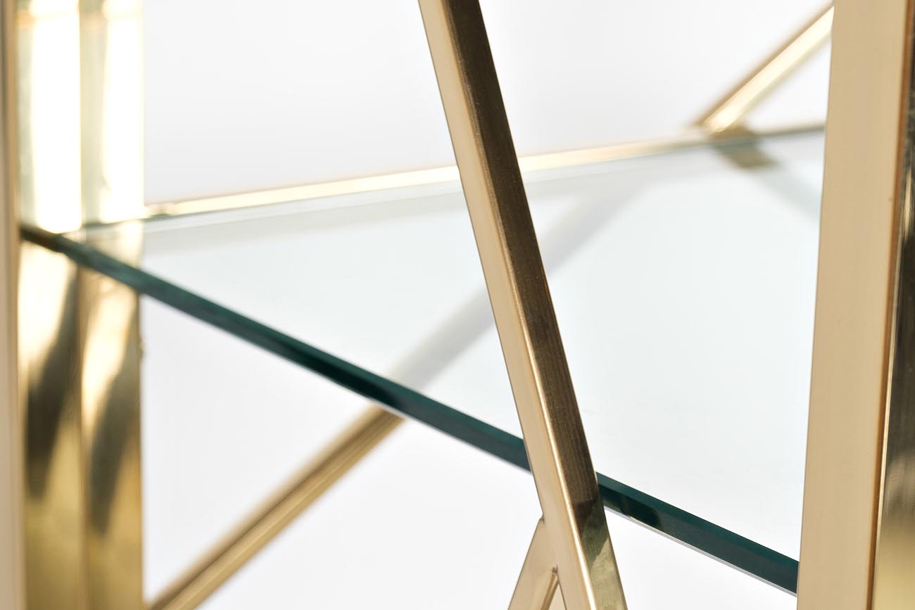 GY-SH8711GOLD Стеллаж стекло прозр/золото 80*35*180см_s2 3