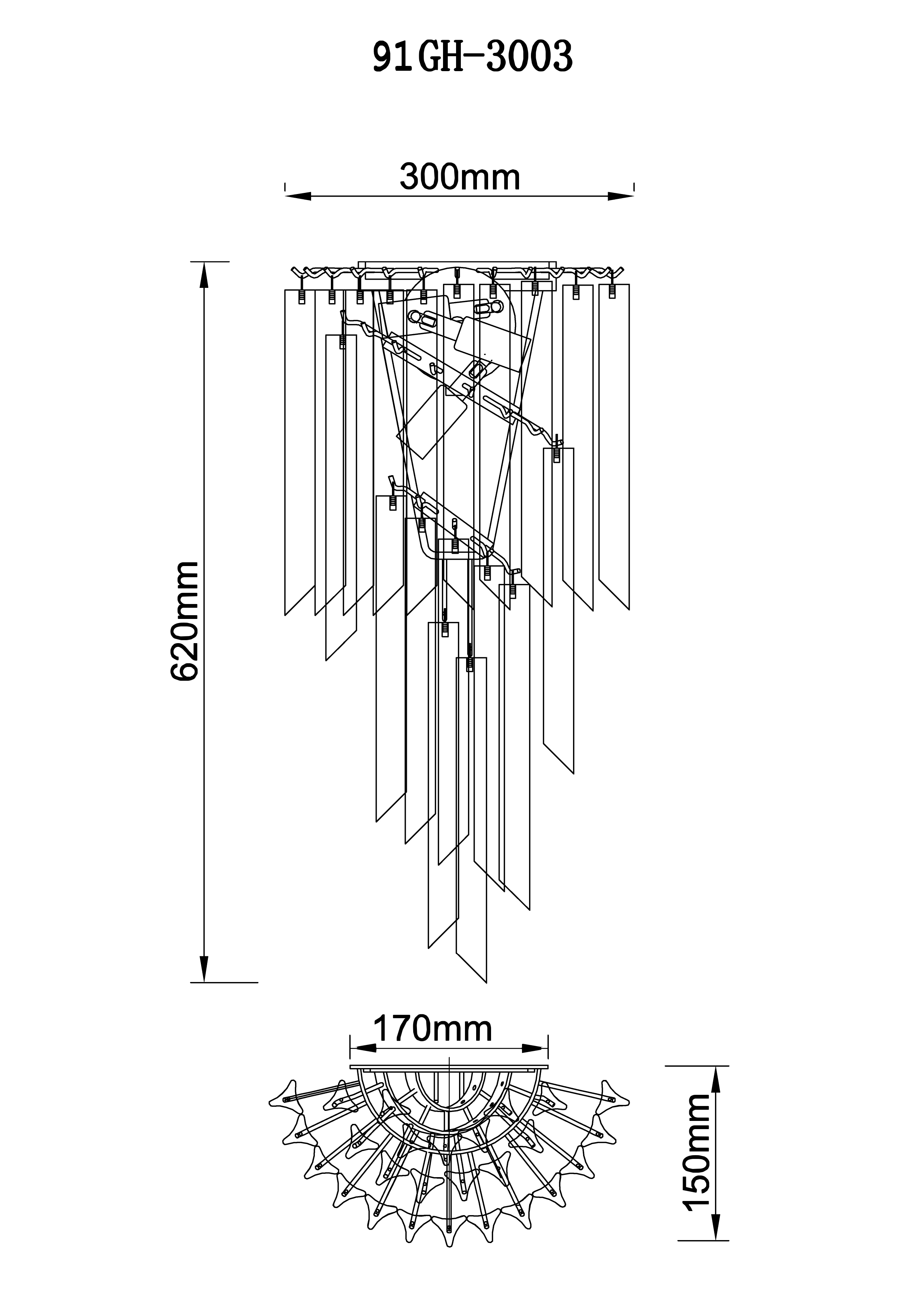 91GH-3003 Бра, хром 30*60см_s2 3