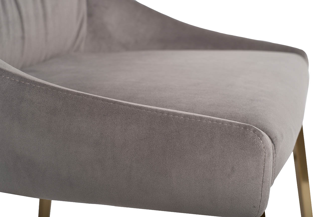 30C-1185 GRE Стул велюр серый на метал.основании 55*62*94см_s2 4