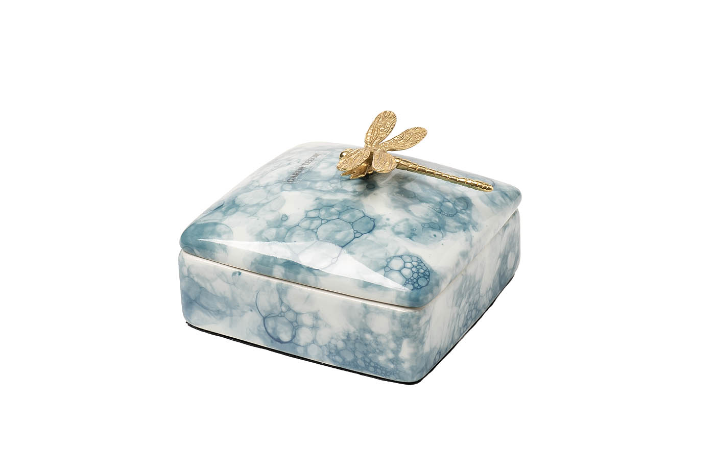 55RD6078S Шкатулка голубая со стрекозой 13*13*9см_s2 1