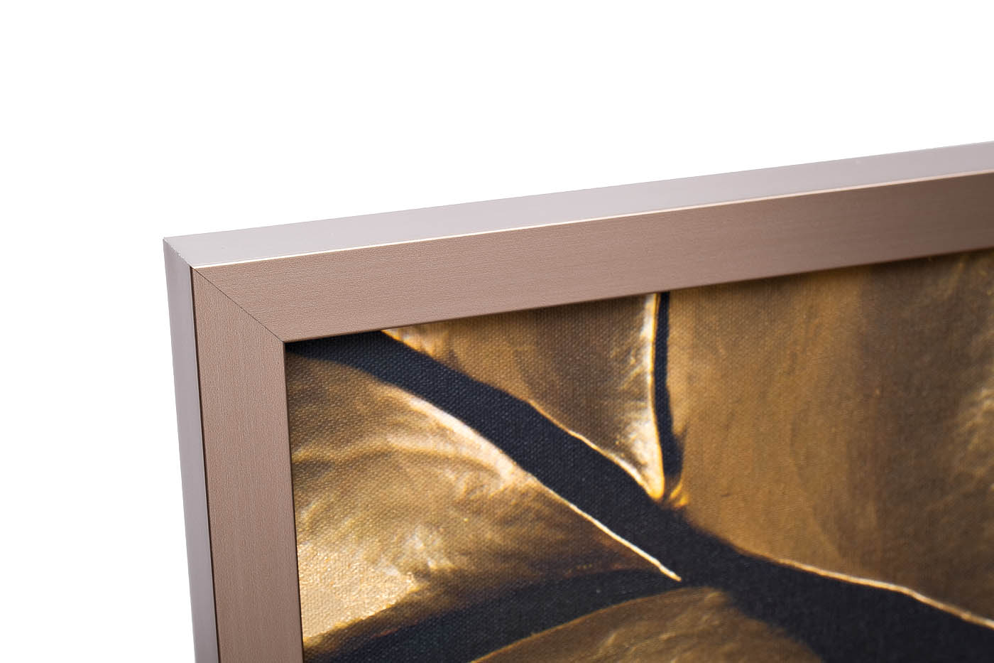 89VOR-MONSTERA GOLDEN-2 Холст «Золотые листья монстеры-2» 100х70 см, багет( латунь),поталь_s2 2