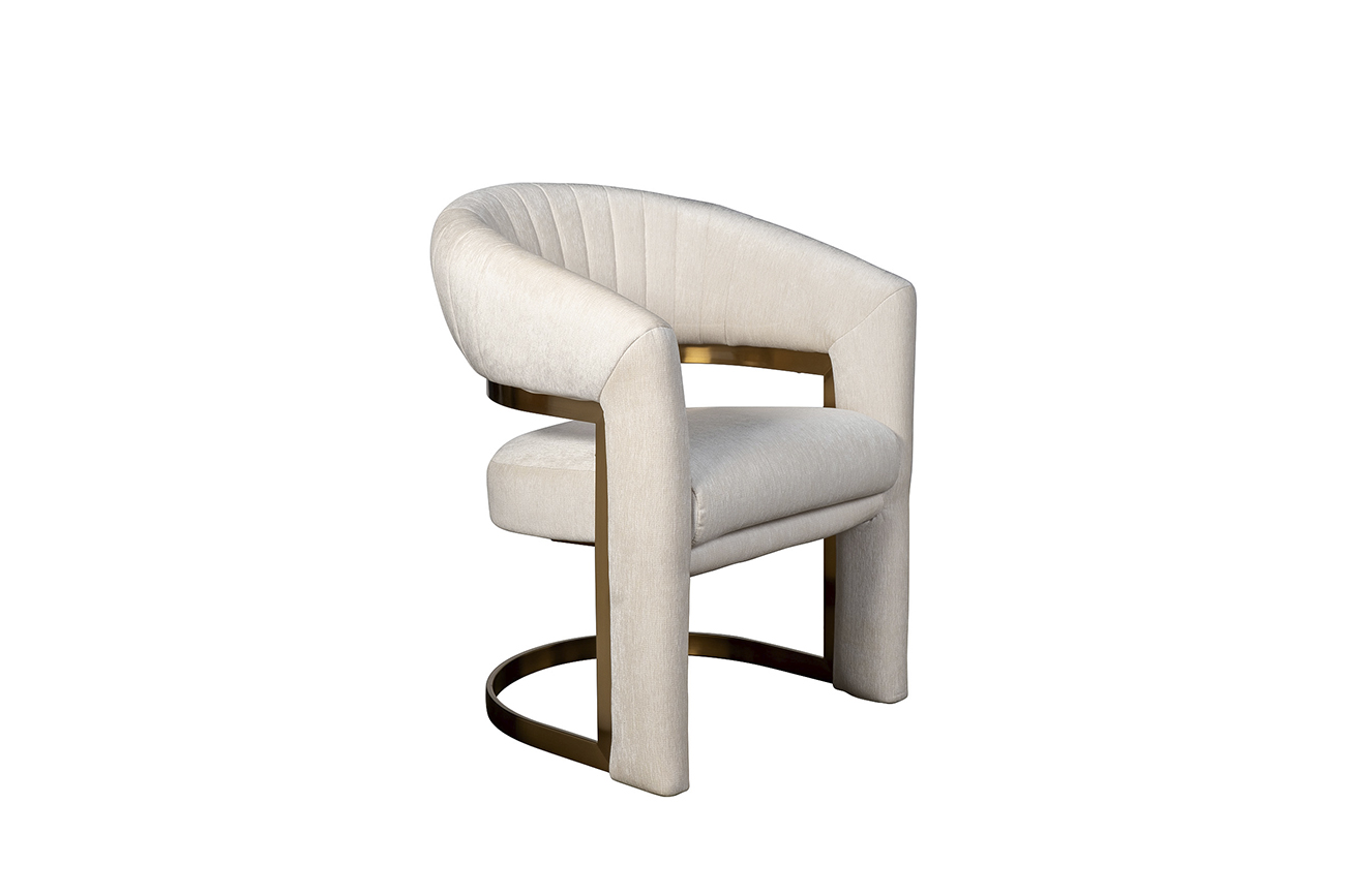 GY-08386 Стул велюр кремовый/матовое золото 67*66*85см_s2 2