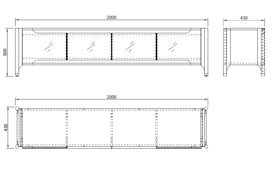 77IP-GD008-TV Тумба под телевизор Гримальди (Grimaldi) 200*40*50см_s2 8
