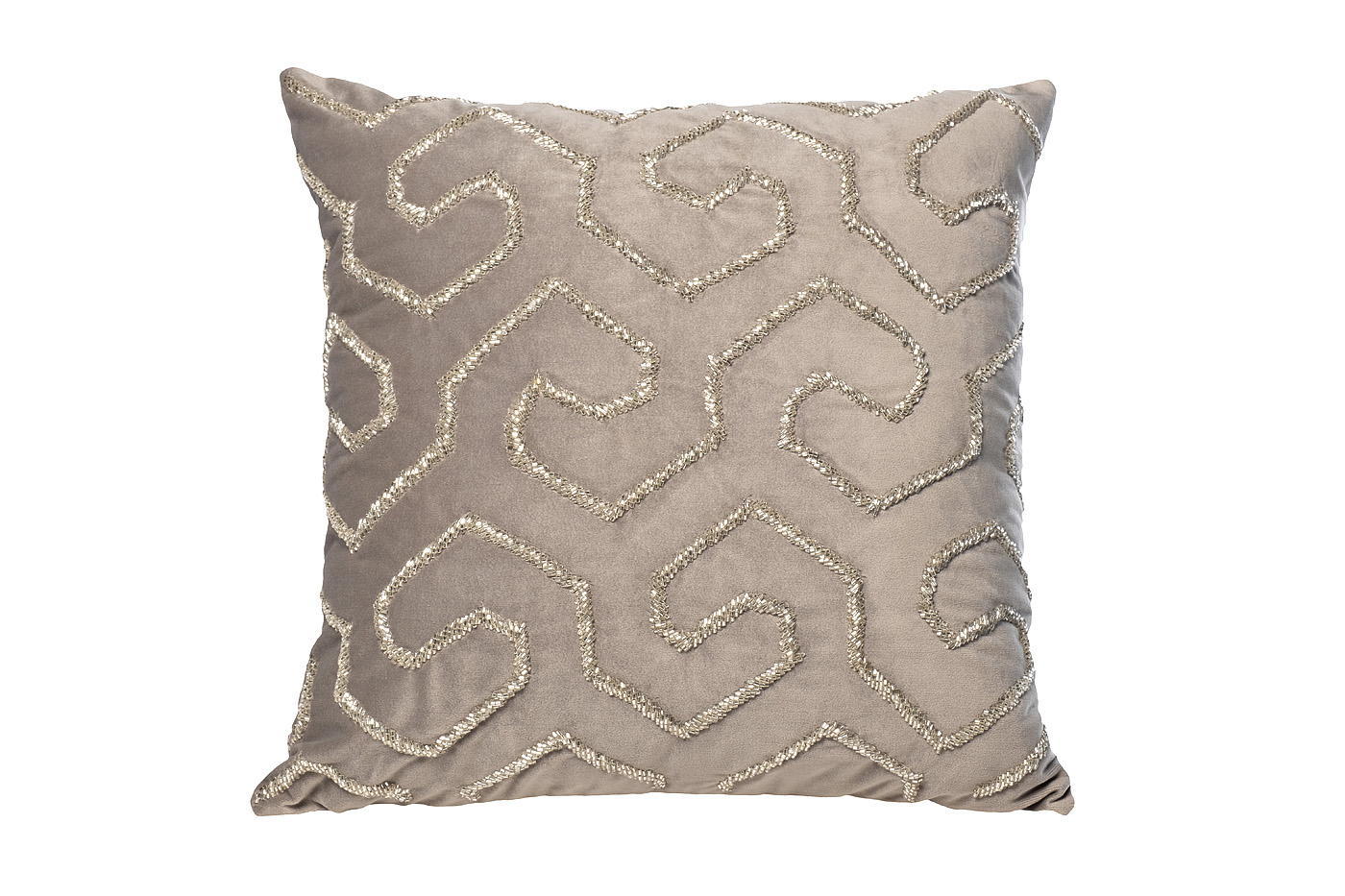 70SW-20322 Подушка с бисером «Этника» серебро 45*45см_s2 1