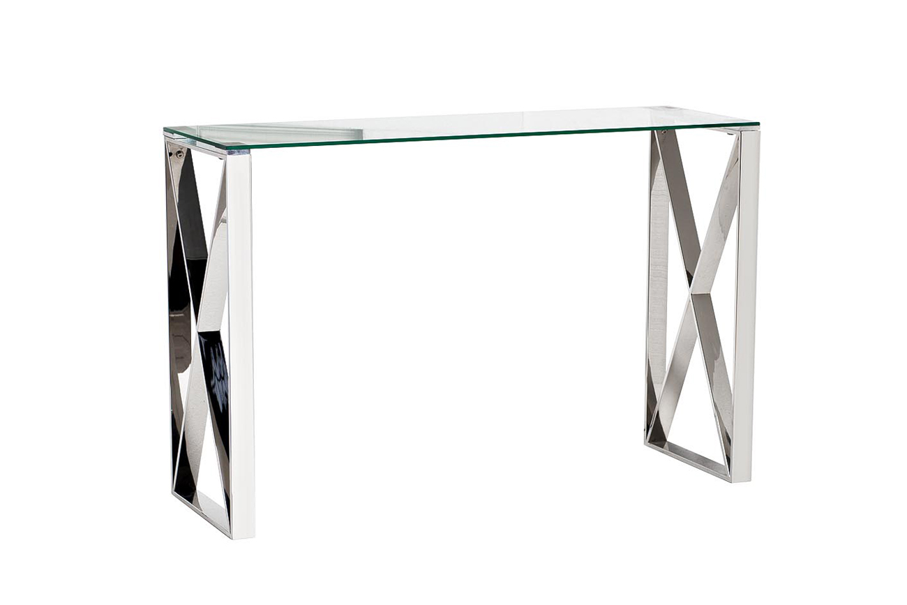 47ED-CST008 Консоль прозр.стекло/хром 120*40*78см_s2 2