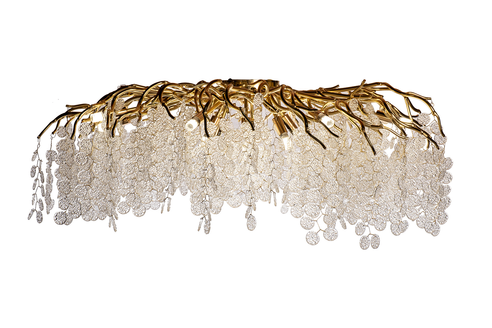 86-90181 Люстра Тенера (Tenera) круглая золото d100*h40см_s2 1