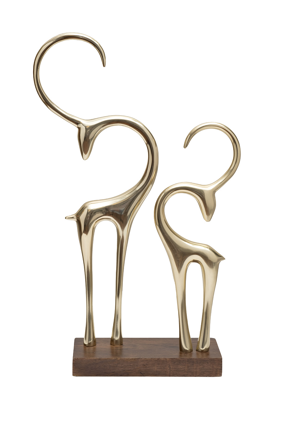 69-18334 Декор настольный «Газели (Savage)» зол.мет./дерево 27,5*8,5*44см_s2 1