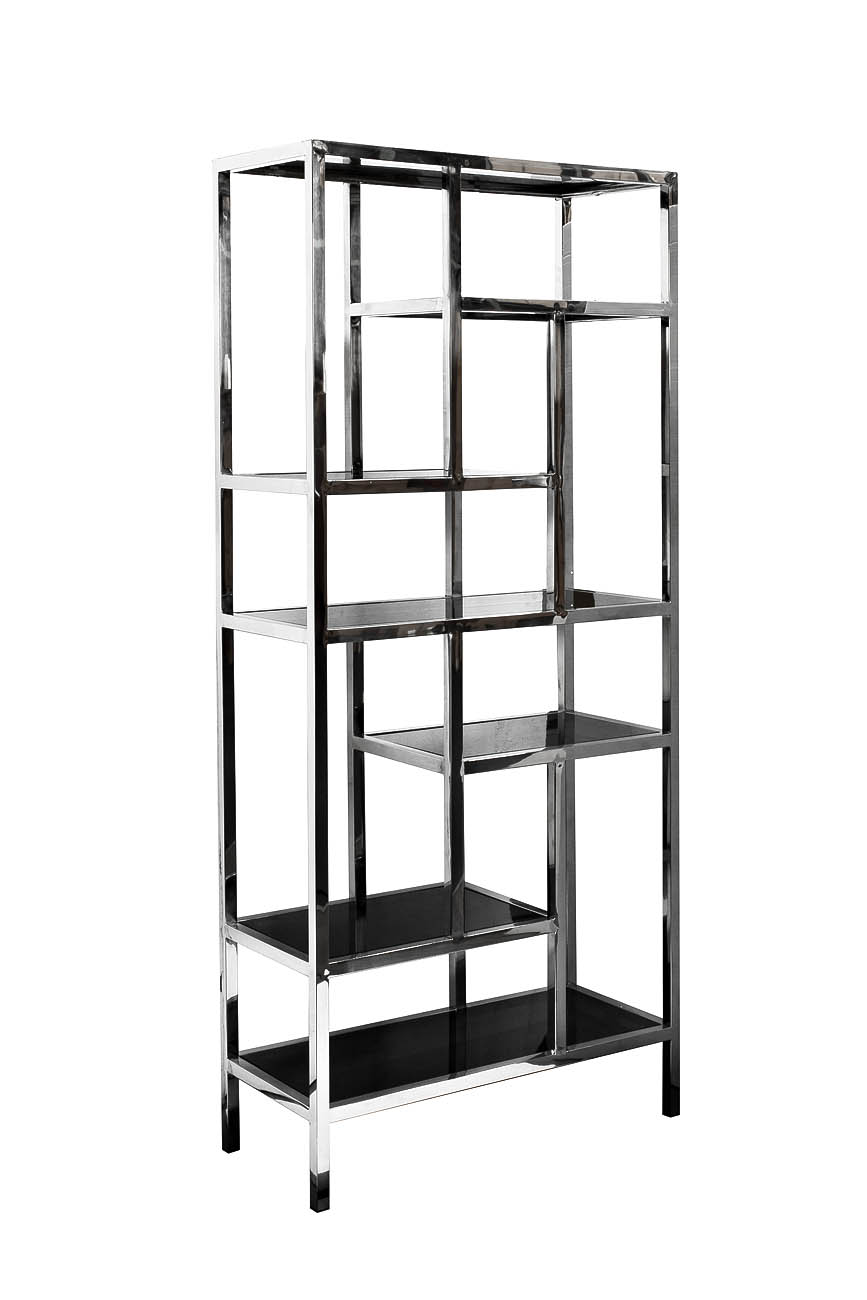 46AS-SH1076-SILVER Стеллаж серебристый/темн.ст. 80*35*180см_s2 2