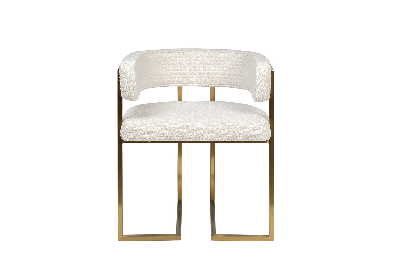 GY-08504 Стул букле бежевый/матовое золото 60*55*73см_s2 1