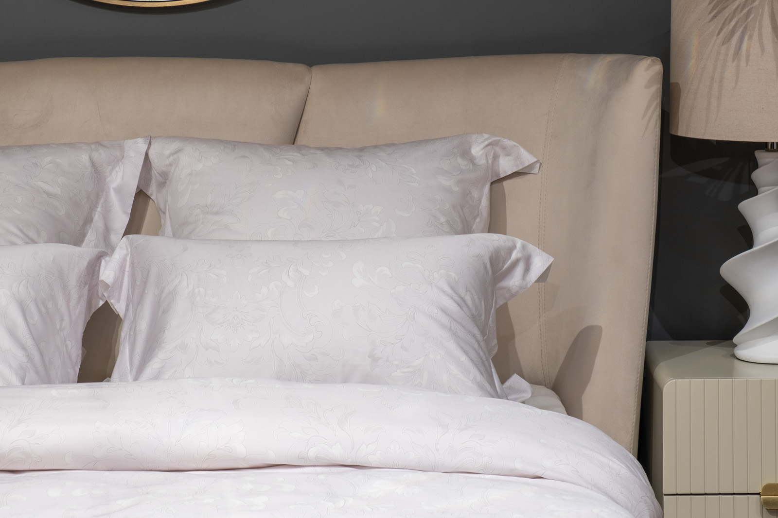 144HF-40509 Комплект наволочек Лоренцо, сатин 400TC,белый, 70*70см (2шт)_s2 4