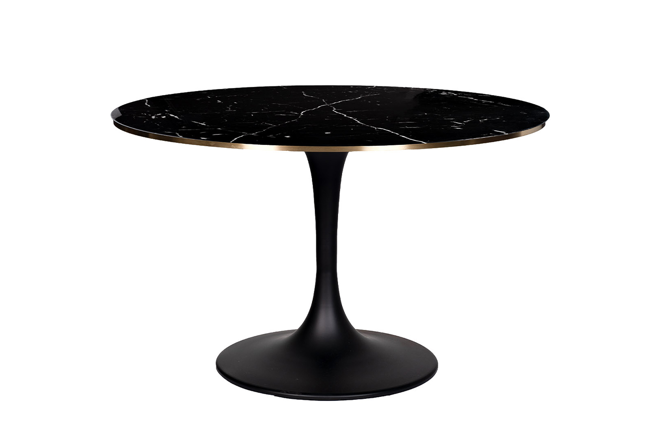 46AS-DT5042-BL Стол обеден. мрам.стек/черн.мет.с мат.зол d120*76_s2 1