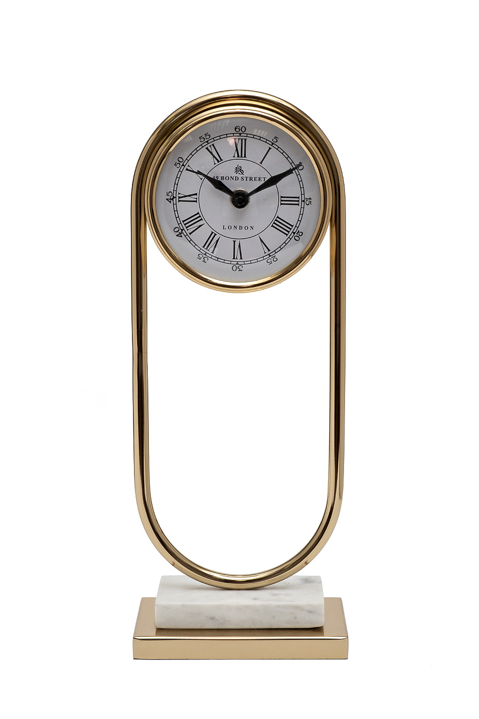 79MAL-5852-36 Часы настольные с мраморным основанием h36см_s2 1