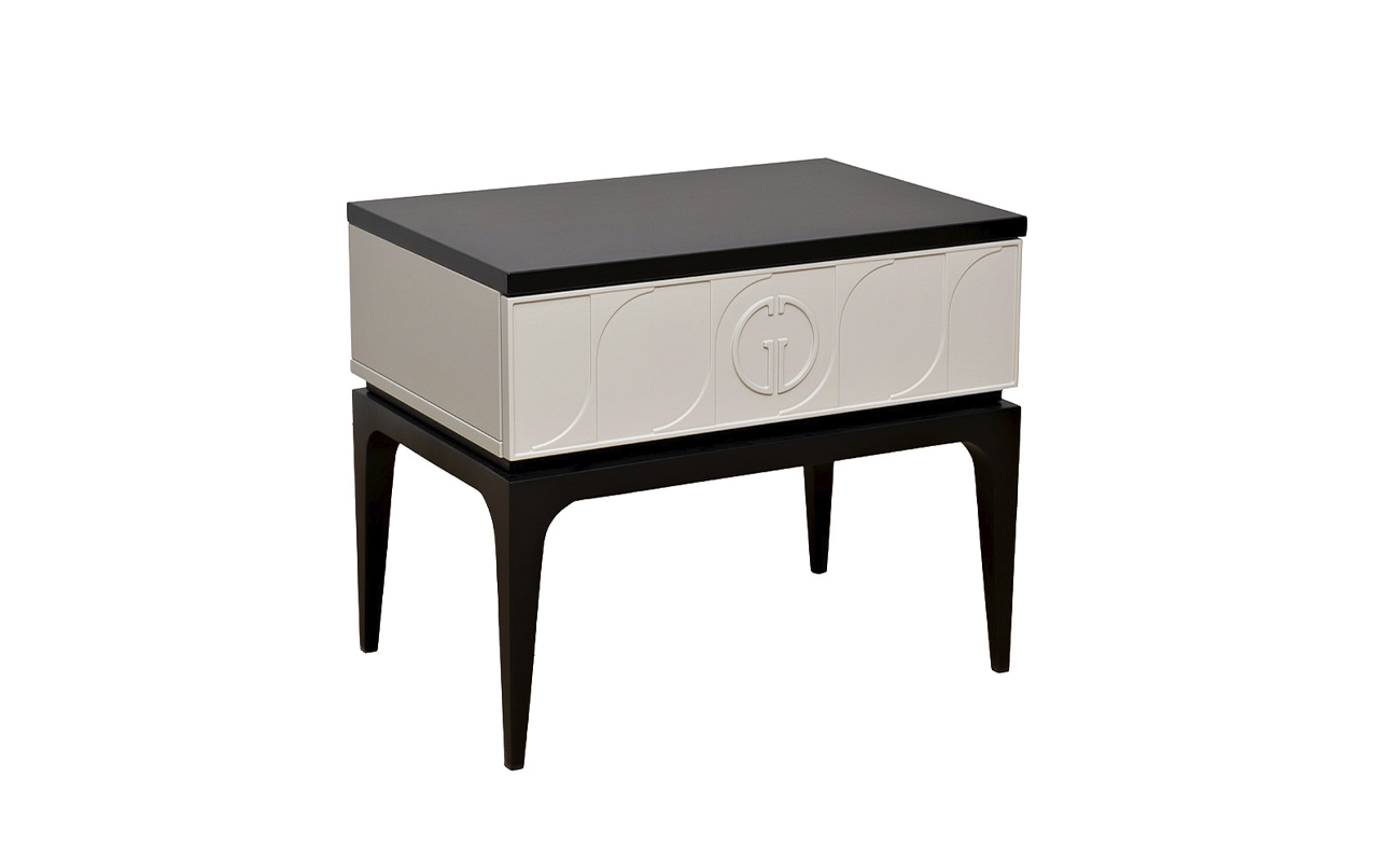 GD-00002 Тумбочка прикроватная Спинола(Spinola) черно/серая 60*40*50см_s2 2