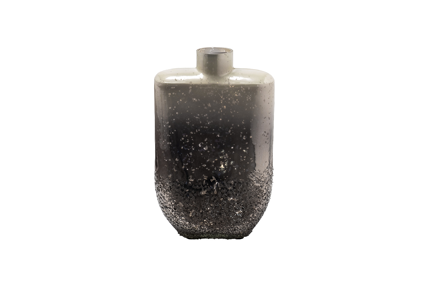 71PN-52209 Ваза декоративная стекл. серо-золотистая 16*9*25см_s2 2