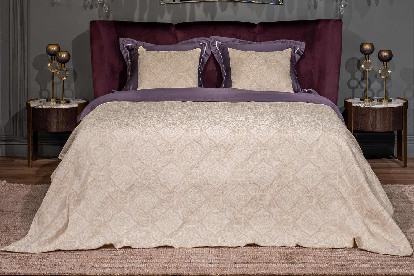 16AMR-NS5050-NAV BEG Наволочка декор. Тиара беж 50*50_s2 4