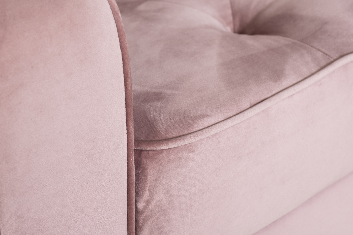 Диван Лорен(Loren) трехм.раскл с кантом,велюр пыльная роза Н-Йорк40_s2 5