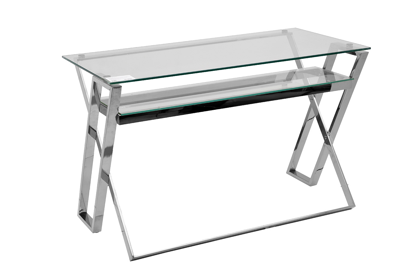 GY-17910 Стол письменный стекло прозр/хром 120*60*78см_s2 2