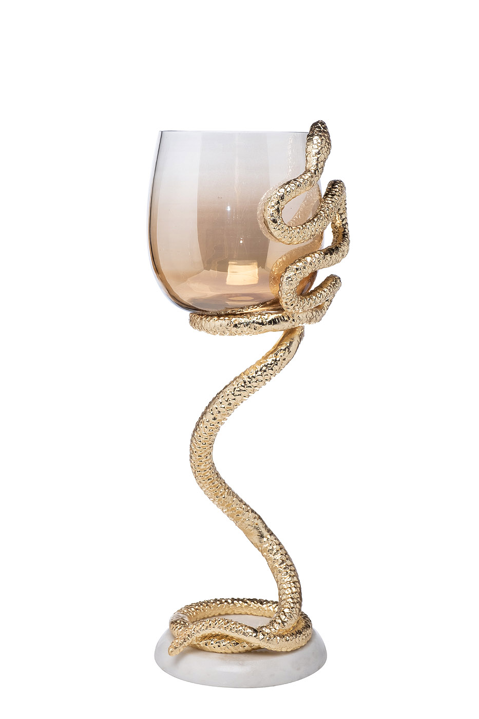 69-321004 Подсвечник декор.M «Змейка (Serpente)» 14,5*12,5*37см_s2 1