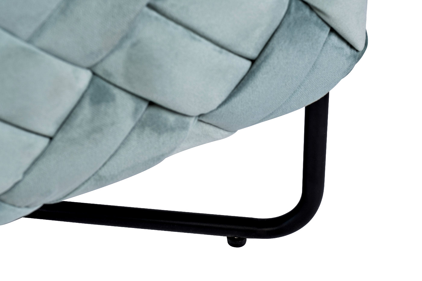 N-OT-100 MNT BL Банкетка плетеная велюр мятный 43*43*44см_s2 4