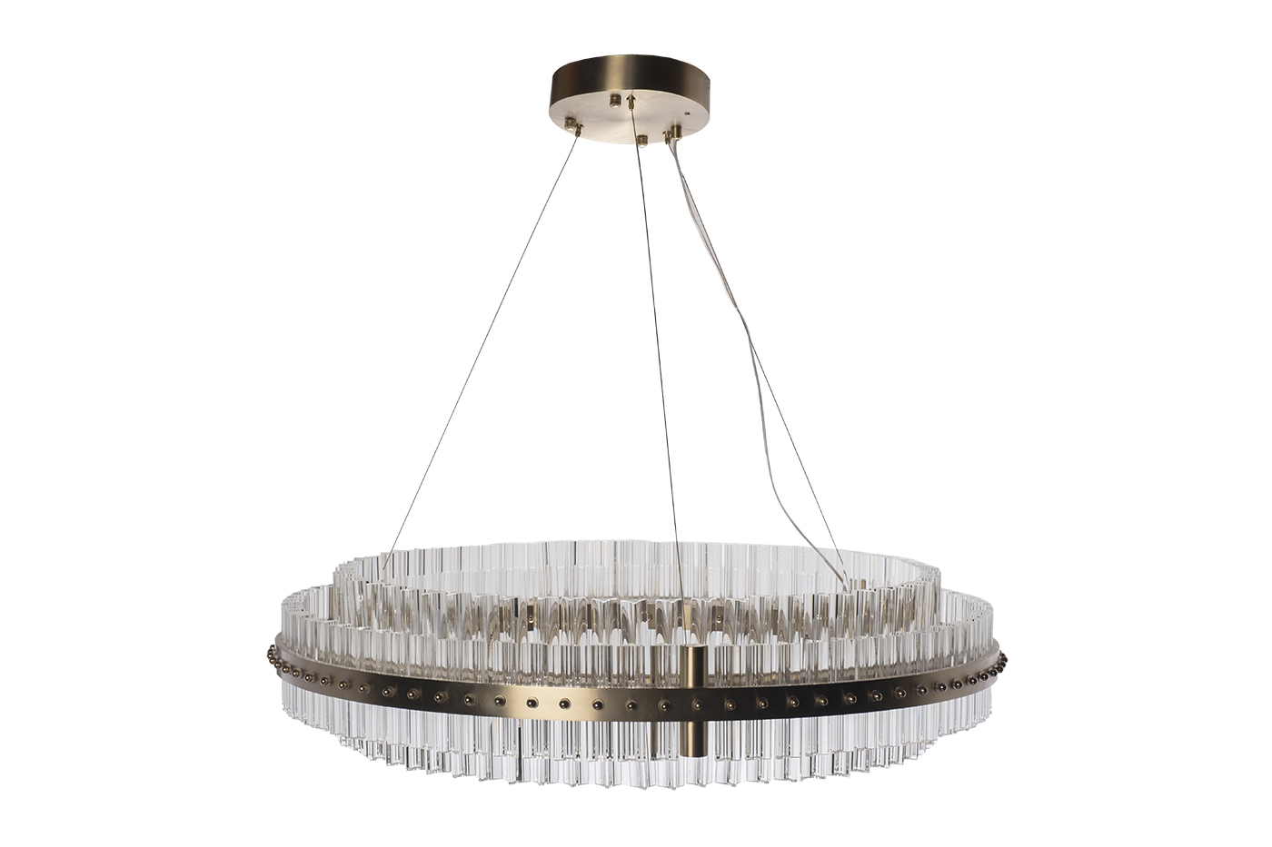 91GH-30868 Люстра подвесная Галактика (Galaxy) стекло прозрач. d85*h20см_s2 1