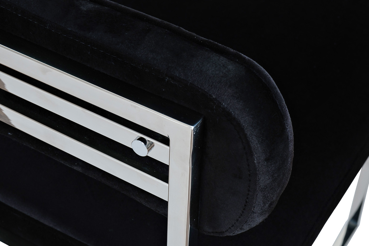 GY-8504STUL-CHERN Стул велюр черный/хром 60*55*73см_s2 3