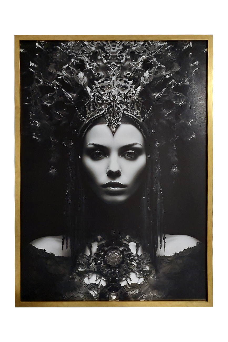 89VOR-Queen Холст «Царица» 110х80 см, багет пластик(зол)_s2 1