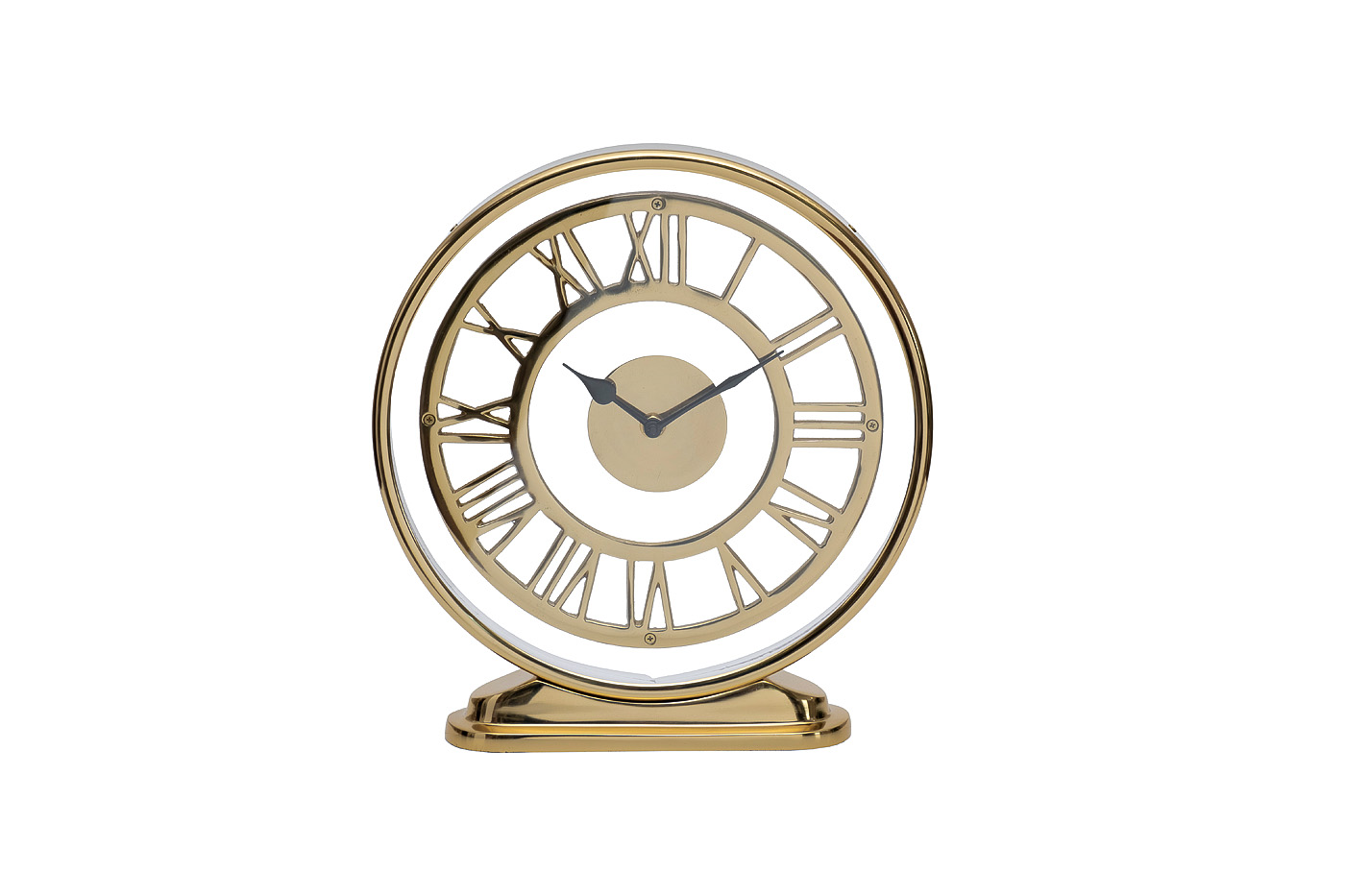 79MAL-5730-32G Часы настольные на подставке золото d30, H32см_s2 1