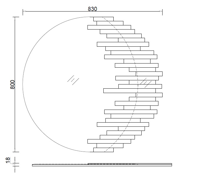 KFG153 Зеркало круглое с декором d80см_s2 3