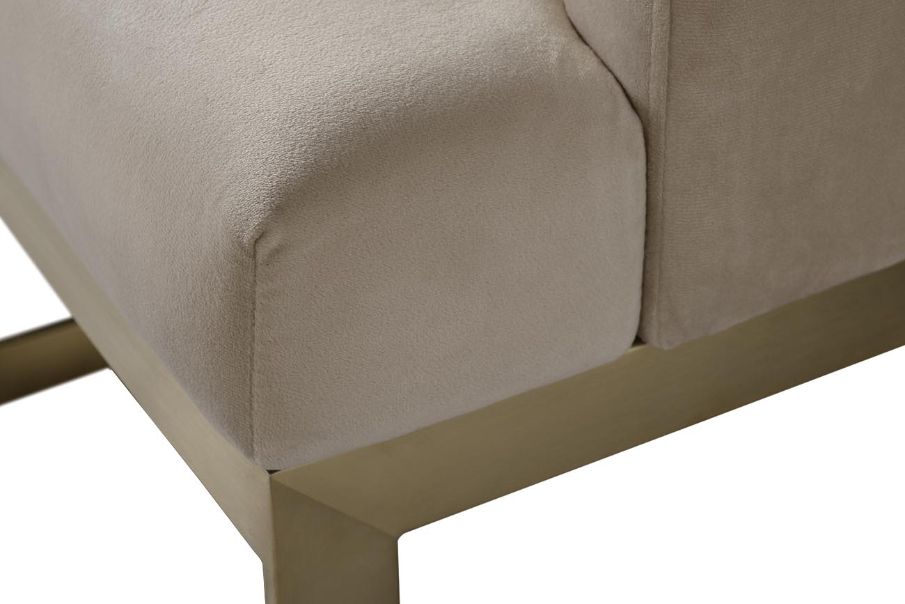 76AR-612GOLD-CR Стул велюр св.бежевый/матовое золото 58*59*78см_s2 4