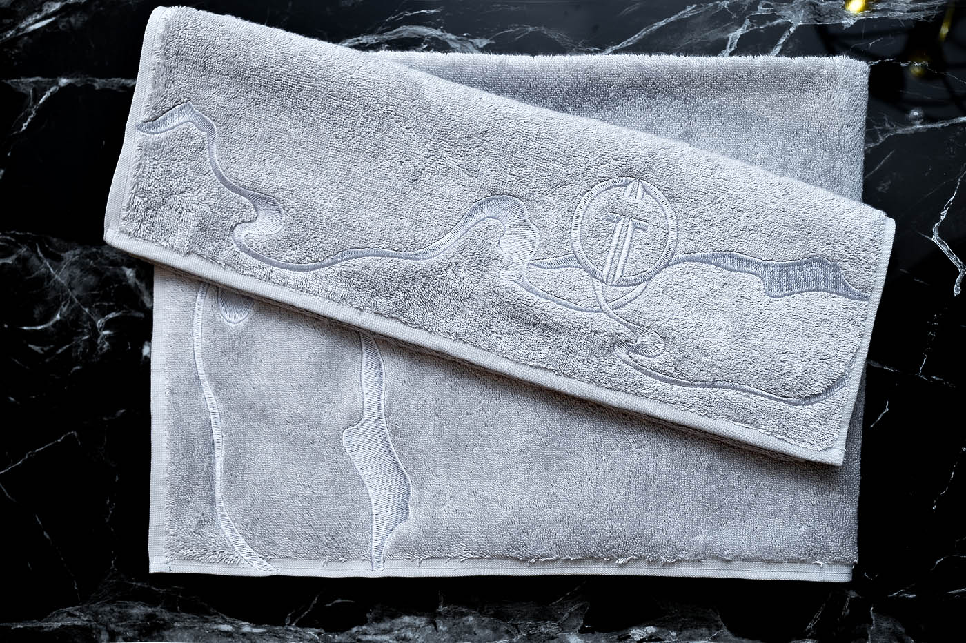 145ERT-00502 Полотенце Мелодия модал серое 50*90_s2 1